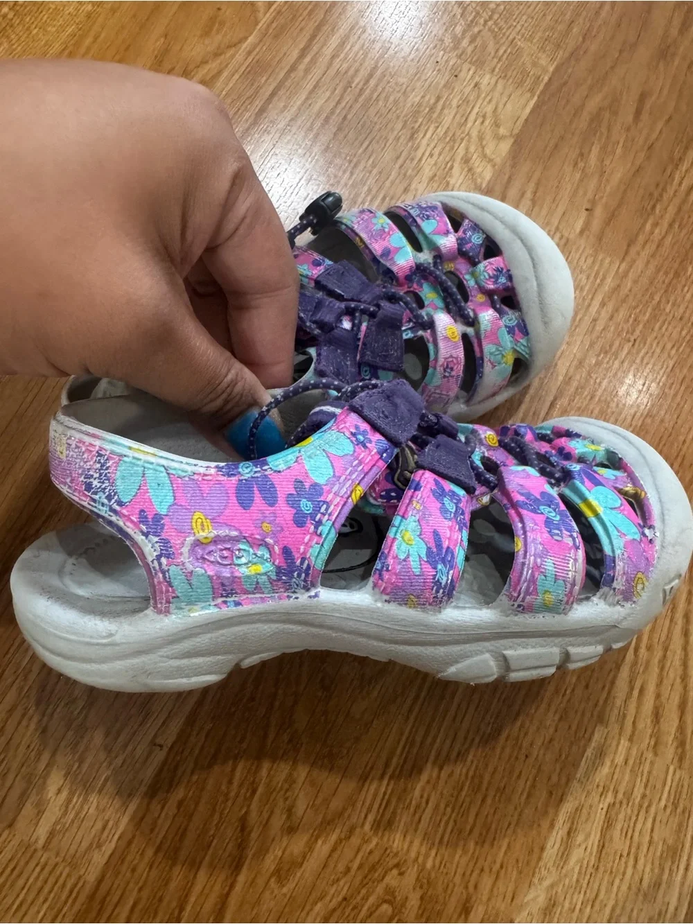 Kids Floral Purple KEEN Sandal Sneakers - Comfortable Everyday Shoe